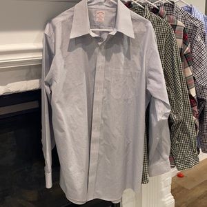 Blue Plaid Brooks Brothers Dress Shirt Oxford